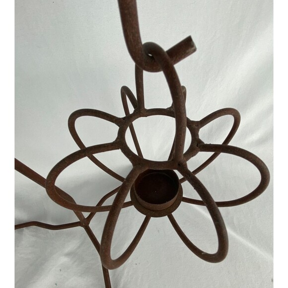 Metal Pumpkin 2 Votive Tea Light Candle Stand Holder Fall Havest 13.5" Decor - Picture 6 of 9